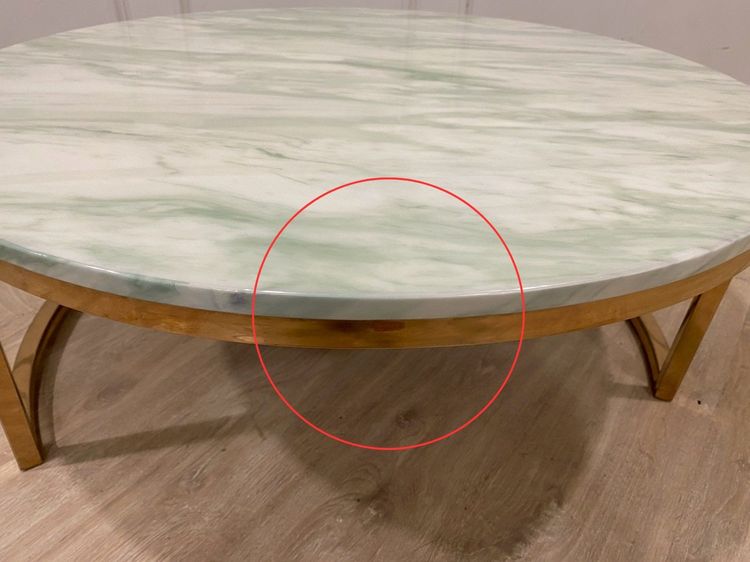 โต๊ะกลม ขาเหล็ก ท็อปหินอ่อน สีขาว รูปที่ 9