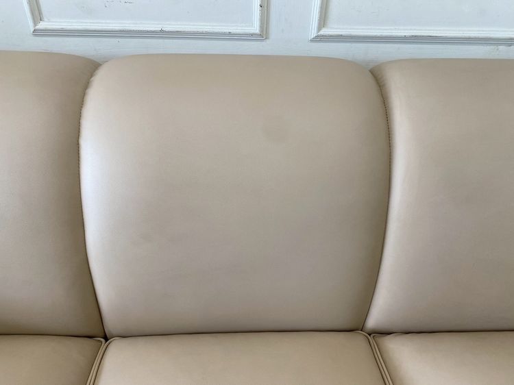 โซฟา 3 ที่นั่ง เบาะหนัง สีครีม รูปที่ 10