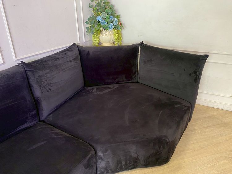 โซฟา 3 ที่นั่ง เบาะผ้า สีเทา สไตล์อิตาลี ยี่ห้อ Standard รูปที่ 5