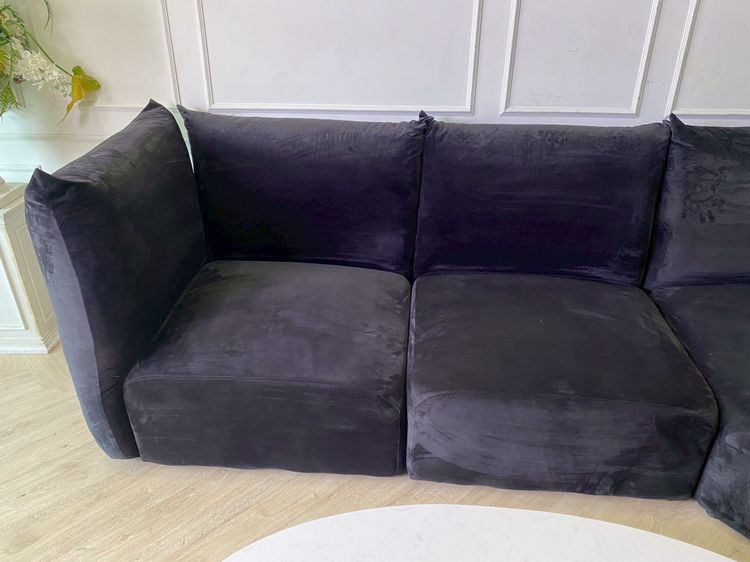 โซฟา 3 ที่นั่ง เบาะผ้า สีเทา สไตล์อิตาลี ยี่ห้อ Standard รูปที่ 4