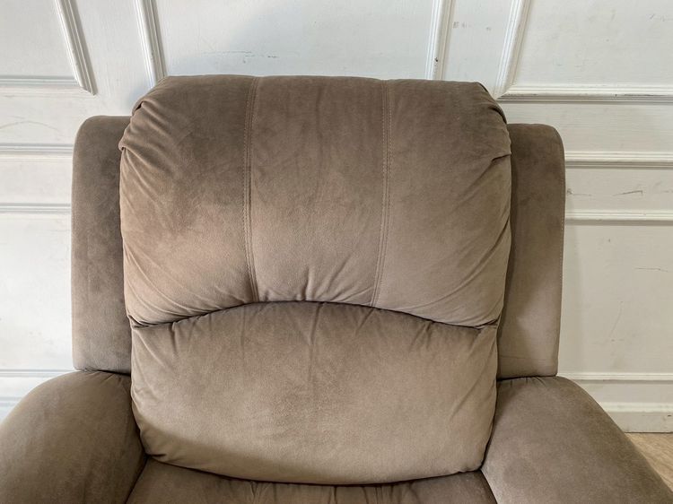 เก้าอี้พักผ่อน 1 ที่นั่ง เก้าอี้ปรับเอนนอน โซฟาพักผ่อน เบาะผ้า สีเทา Caution  รูปที่ 8