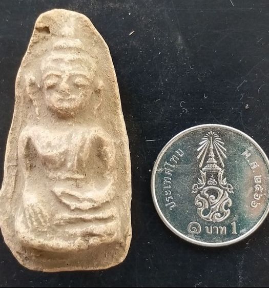 พระถ้ำเสือ พิมพ์กลาง เทวดาหน้ามงคล กรุเขาดีสลัก สุพรรณบุรี รูปที่ 3