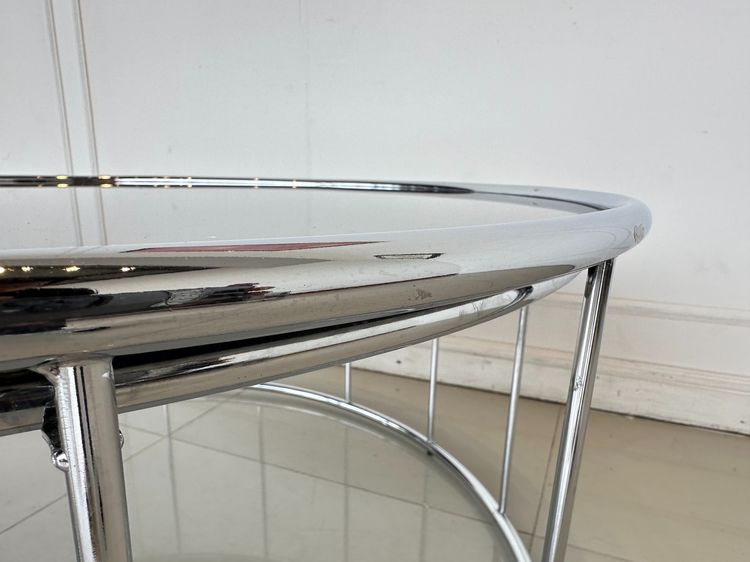 โต๊ะกลาง ท็อปกระจกทรงกลม ขาเหล็ก  รูปที่ 6