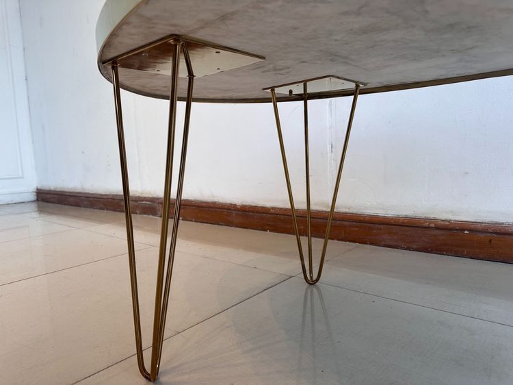 โต๊ะกลาง ท็อปหินอ่อน ขาสแตนเลสสีทอง รูปที่ 9