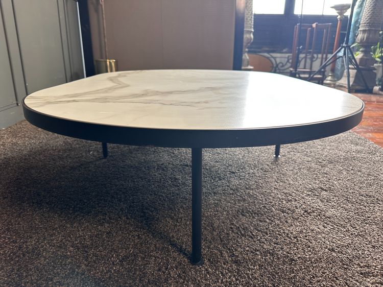 โต๊ะกลาง ท็อปหินแกรนิตสีขาว โครงขาเหล็กสีดำ  รูปที่ 16