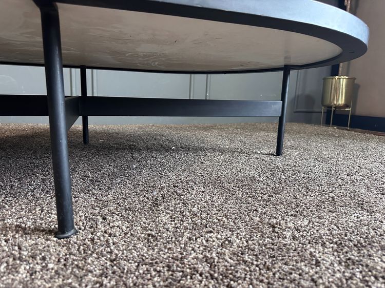 โต๊ะกลาง ท็อปหินแกรนิตสีขาว โครงขาเหล็กสีดำ  รูปที่ 8