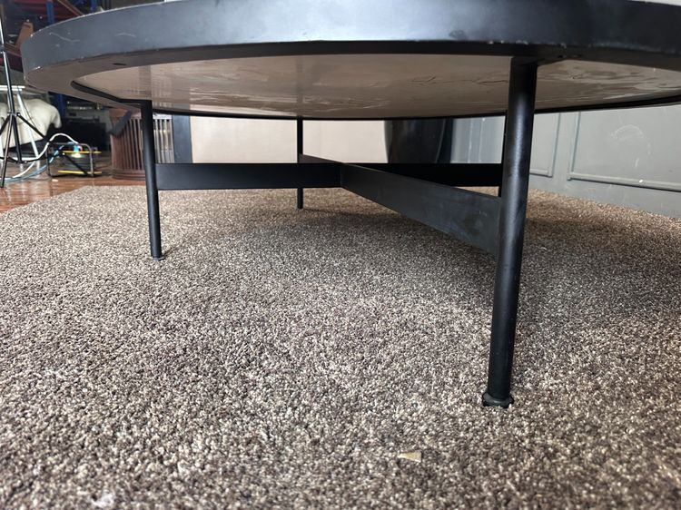 โต๊ะกลาง ท็อปหินแกรนิตสีขาว โครงขาเหล็กสีดำ  รูปที่ 14