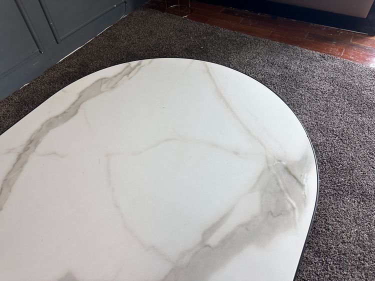 โต๊ะกลาง ท็อปหินแกรนิตสีขาว โครงขาเหล็กสีดำ  รูปที่ 17