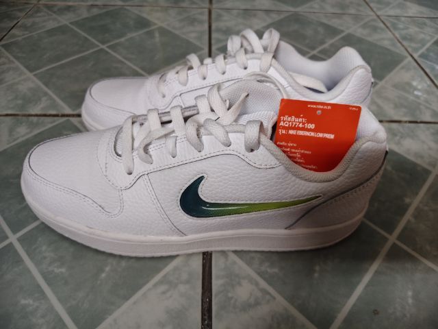 ผู้ชาย รองเท้าออกกำลังกาย ขายรองเท้า nike ebernon low prem สีขาว ของแท้ 