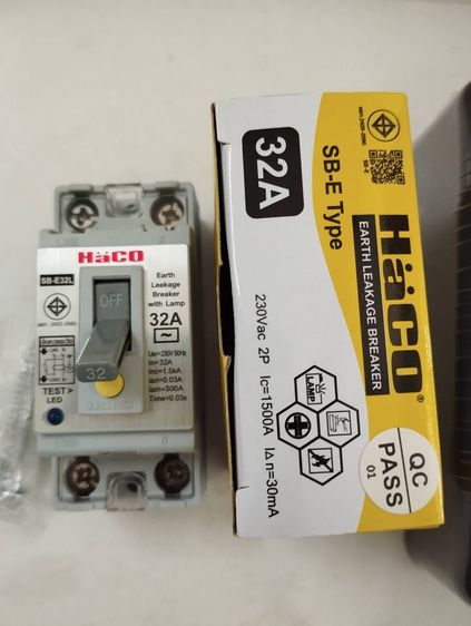 HACO เซฟตี้เบรกเกอร์กันดูด กันรั่ว มีสัญญาณไฟโชวืขนาด 2P32A พร้อมกล่องใส่เบรกเกอร์ รูปที่ 10