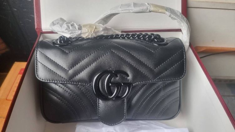 กระเป๋าGUCCI ใหม่ป้ายแดง full set กล่องใบเสร็จครบ รุ่นพิเศษ logo ดำ สไตล์ รูปที่ 2