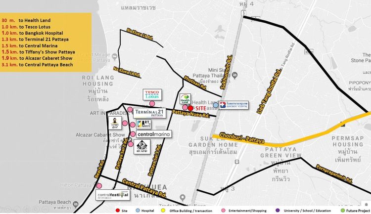📣(เจ้าของขายเอง)ขายที่ดิน 3 ไร่ ติดถนนพัทยาเหนือ ใกล้เทอร์มินอล21📣 รูปที่ 3