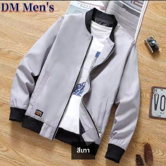 เสื้อแจ็คเก็ตเบสบอล เสื้อกันหนาวแบบลำลองผู้ชาย M-4xl รูปที่ 3