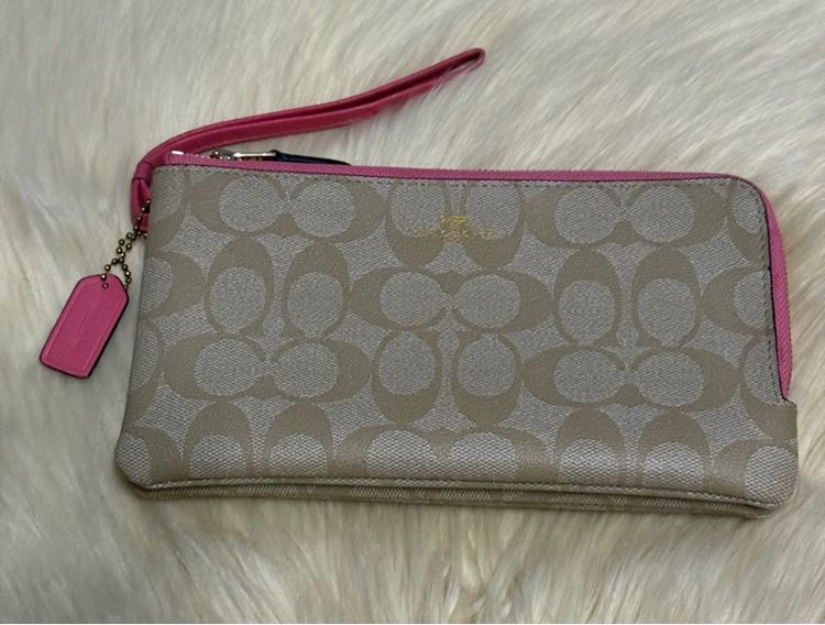 กระเป๋าสตางค์คล้องมือสองซิป