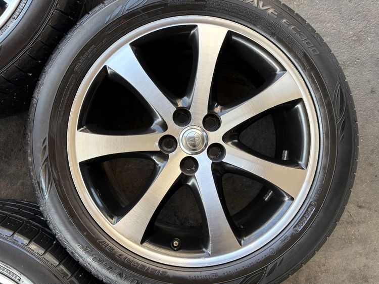 ล้อแม็กขอบ17 TOYOTA WISH ใส่ ALTIS ได้เลยจ้า มีรอยตามการใช้งาน พร้อมยางDUNLOP215-50-17 ปี23 ปีแท้  รูปที่ 5