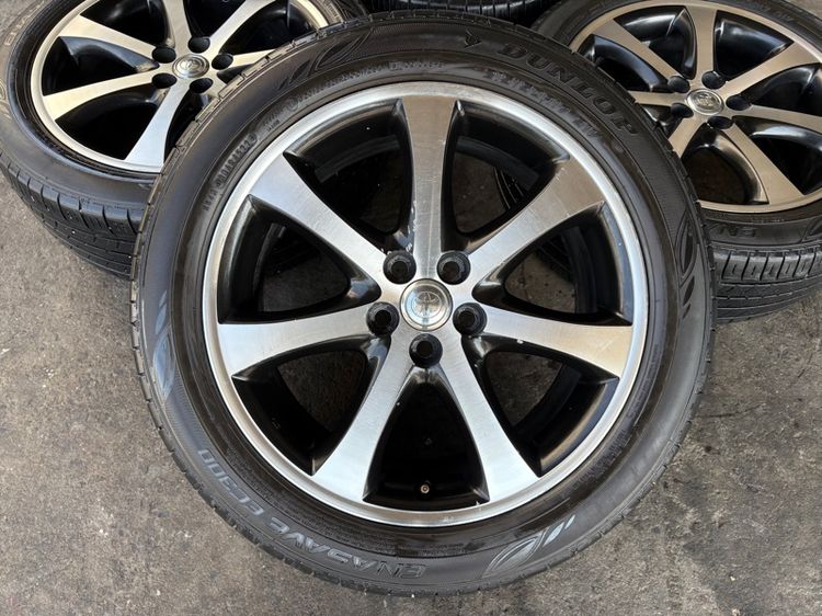 ล้อแม็กขอบ17 TOYOTA WISH ใส่ ALTIS ได้เลยจ้า มีรอยตามการใช้งาน พร้อมยางDUNLOP215-50-17 ปี23 ปีแท้  รูปที่ 2