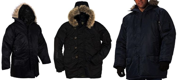 แจ็คเก็ตทหาร PARKA สีดำ