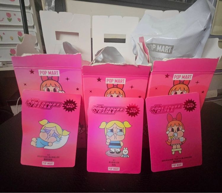 Pop Mart Powerpuff Girls ของแท้ ใหม่ยังไม่แกะซีล ตัวละ 250 บาท