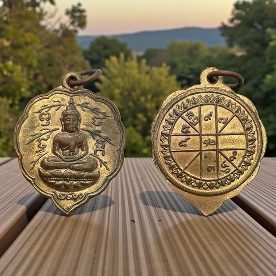 เหรียญใบโพธิ์ท่านพ่อลี วัดอโศการาม เนื้อทองแดงกะไหล่ทอง ปี2500