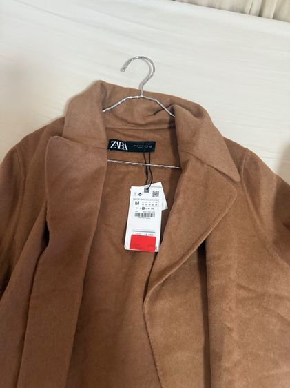 ZARA Camel Coat (new(ป้ายยังอยู่ขายต่อเพียง 1,700 บาทจากราคาเต็ม 4,490 รูปที่ 3