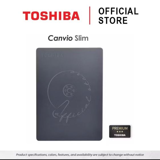 Toshiba External HDD (2TB) USB 3.2  SuperSpeed,(Canvio Slim)  Security Auto-backup 2.5" สีดำ ฮาร์ดดิสพกพา (HDTD320AK3EA) รูปที่ 16