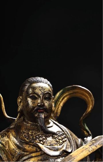 ✨รูปปั้นสัมฤทธิ์เก่าของเสวียนหวุ่มหาราช และเจินหวู่มหาราช ปิดทองเก่าโบราณ  รูปที่ 3