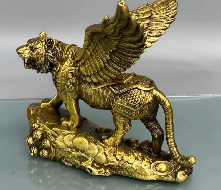 ✨รูปปั้นทองเหลืองของสัตว์เทพในตำนานจีน  รูปที่ 3