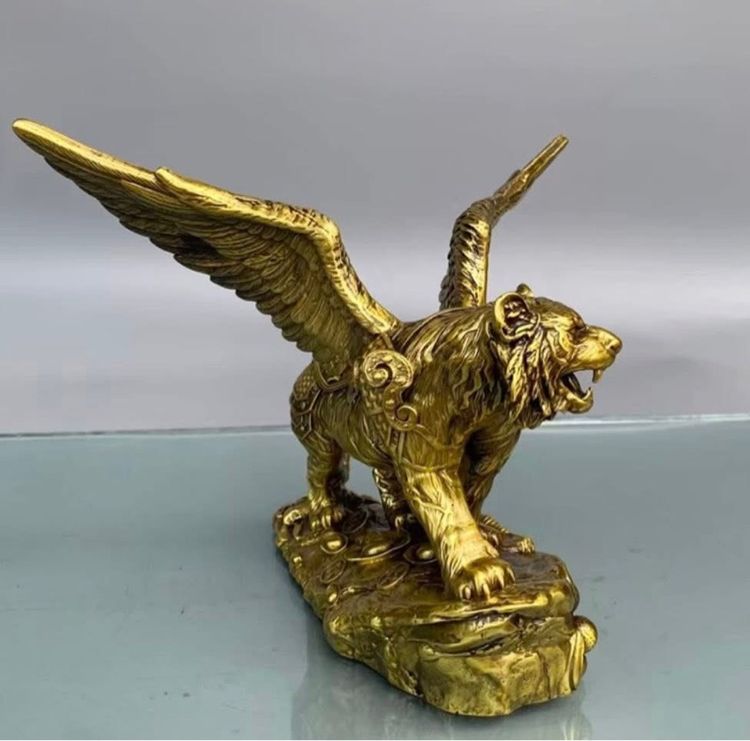 ✨รูปปั้นทองเหลืองของสัตว์เทพในตำนานจีน  รูปที่ 4