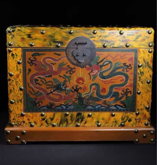 ✨หีบมสมบัติเครื่องเขินที่มีลวดลายวาดเขียน  รูปที่ 2