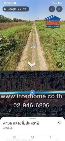 ที่ดินเปล่า 800 ตร.ว. ที่ดิน ซอยคลองสี่ตะวันตก21 ถนนคลองหลวง ถนนเลียบคลองสี่ตะวันตก คลองหลวง ปทุมธานี รูปที่ 3