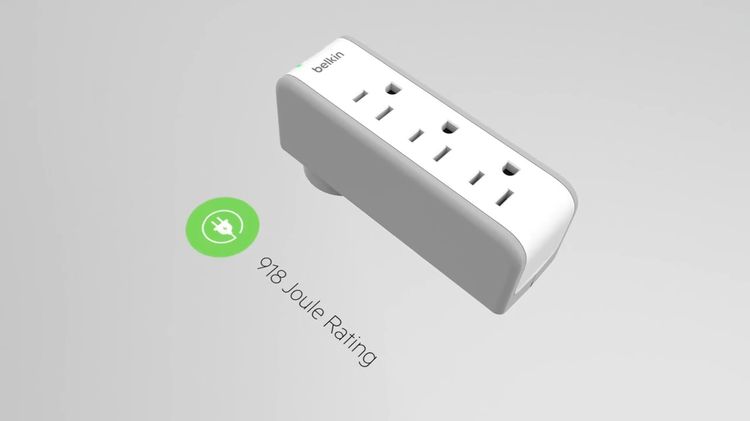 Belkin Wall Surge Protect ปลั๊ก เสถียรปลอดภัยกันไฟกระชาก 918 จูลส์ รูปที่ 6