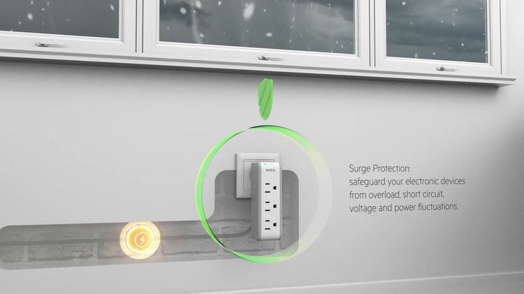 Belkin Wall Surge Protect ปลั๊ก เสถียรปลอดภัยกันไฟกระชาก 918 จูลส์ รูปที่ 5