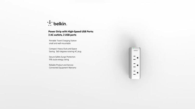 Belkin Wall Surge Protect ปลั๊ก เสถียรปลอดภัยกันไฟกระชาก 918 จูลส์ รูปที่ 9