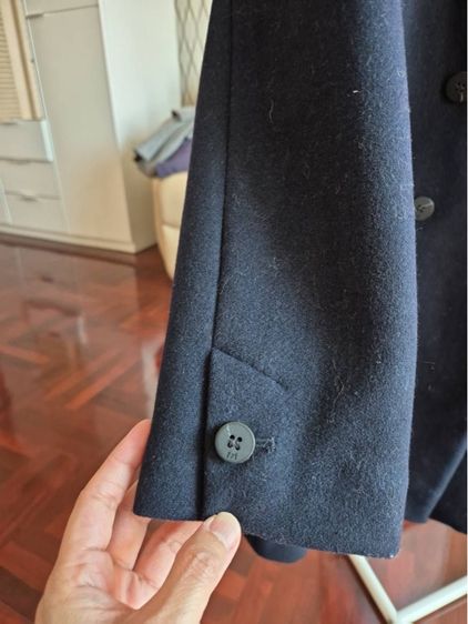 Double Breasted Navy Coat รูปที่ 6