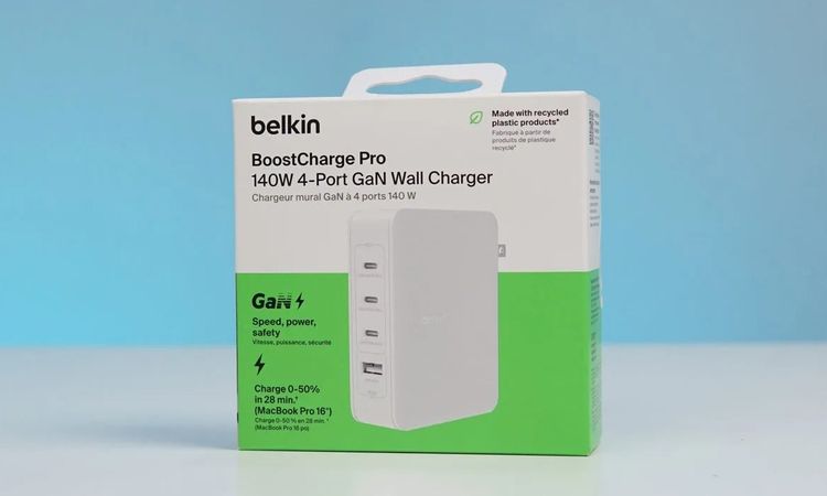 หัวชาร์จ Belkin 140W ปกป้องอุปกรณ์จากไฟกระชาก GaN PPS Surge Protect