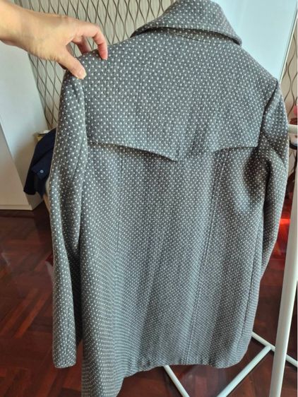 Grey Wool Blend Coat รูปที่ 6