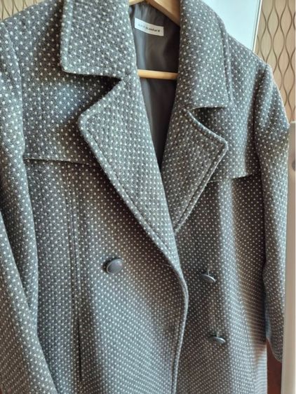 Grey Wool Blend Coat