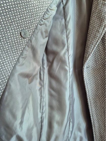 Grey Wool Blend Coat รูปที่ 3