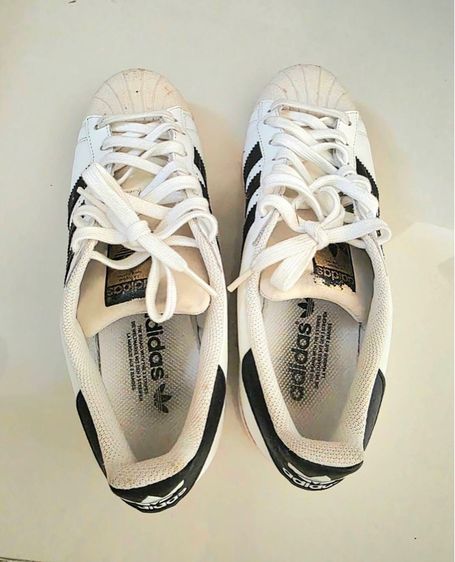 รองเท้าผ้าใบ ขาว หนัง PU UK 7 | EU 40 2/3 | US 8.5 Adidas superstar ของเเท้