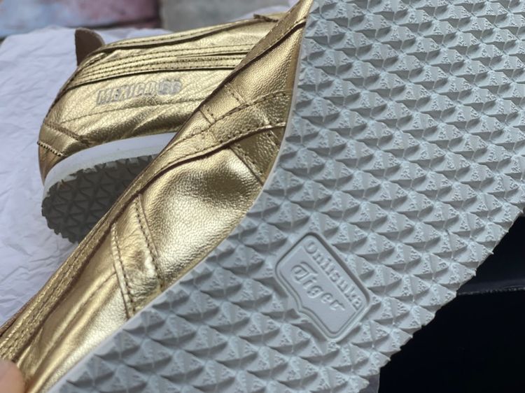 ของแท้ ของใหม่ นอนกล่อง  Asics Onisuka Tiger  Mexico 66 Color สี Gold รูปที่ 10