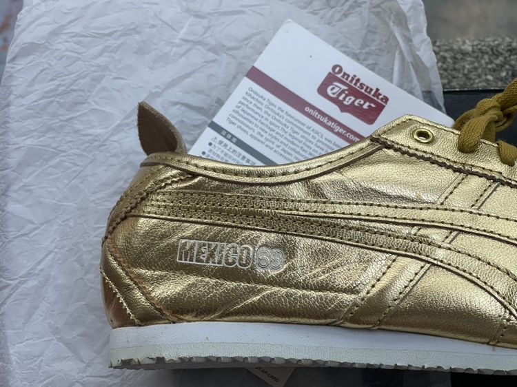 ของแท้ ของใหม่ นอนกล่อง  Asics Onisuka Tiger  Mexico 66 Color สี Gold รูปที่ 11