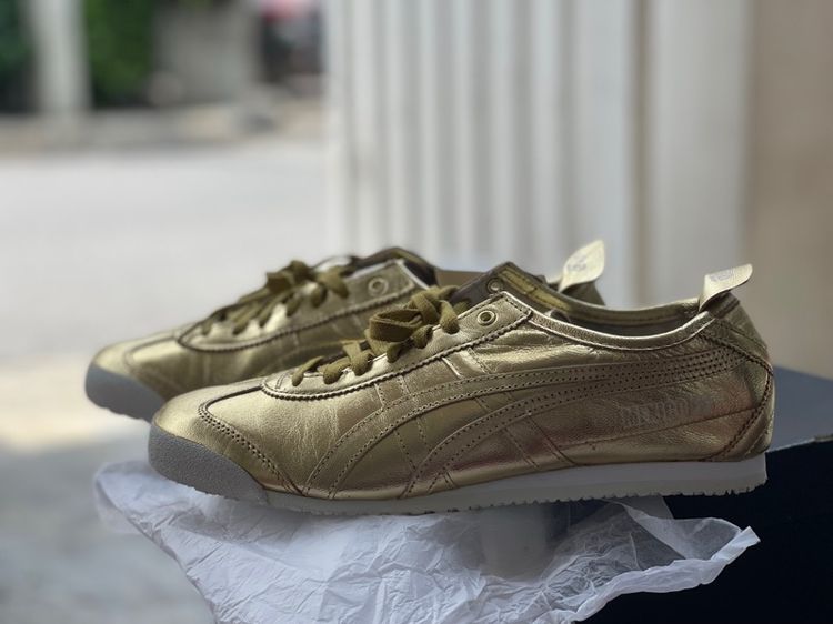 ของแท้ ของใหม่ นอนกล่อง  Asics Onisuka Tiger  Mexico 66 Color สี Gold รูปที่ 13