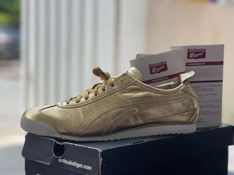 ของแท้ ของใหม่ นอนกล่อง  Asics Onisuka Tiger  Mexico 66 Color สี Gold