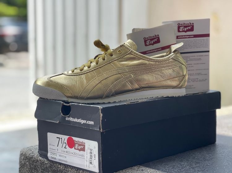 ของแท้ ของใหม่ นอนกล่อง  Asics Onisuka Tiger  Mexico 66 Color สี Gold รูปที่ 2