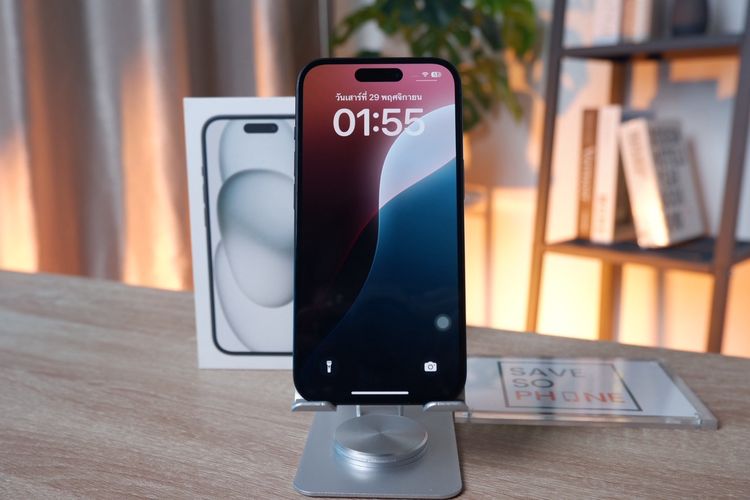 iPhone 15 128GB สี Black เครื่องสวย ราคาเพียง 16,900.- มีประกันร้าน 60วัน รูปที่ 2