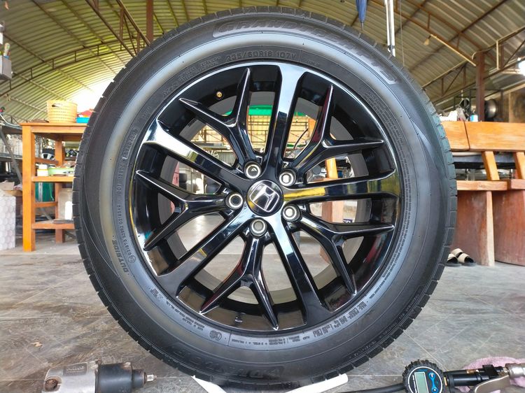 แม็กฮอนด้า ขอบ18 สีอบpowder coat พร้อมยางดันลอป 235 60 18 ปี25 ยางสวยทุกเส้นใส่ CRV g3 g4 g5 g6