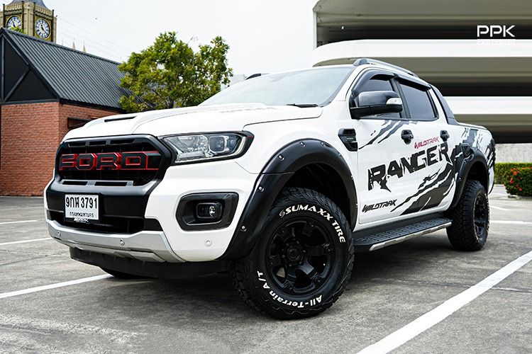 Ford Ranger 2020 2.0 Hi-Rider Wildtrak Pickup ดีเซล ไม่ติดแก๊ส เกียร์อัตโนมัติ ขาว