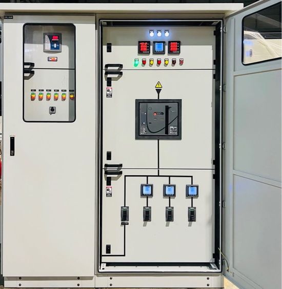 ขายตู้ Mdb Outdoor Main air circuit breaker Schneider 1250A MVS12N breaker ย่อย Schneider พร้อม Capbank 6x40kvar Pipat  Mobile 098-2641749