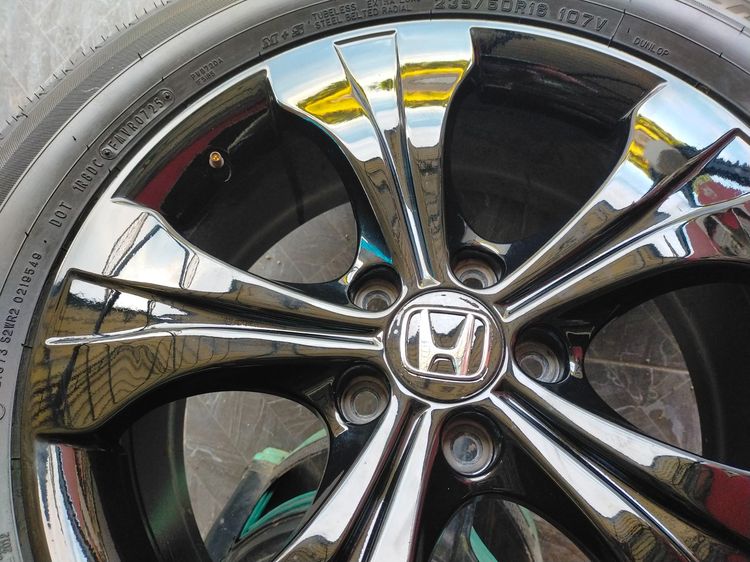 แม็กฮอนด้า ขอบ18 สีอบpowder coat พร้อมยางดันลอป 235 60 18 ปี25 ยางสวยทุกเส้นใส่ CRV g3 g4 g4 g5 g6 รูปที่ 6
