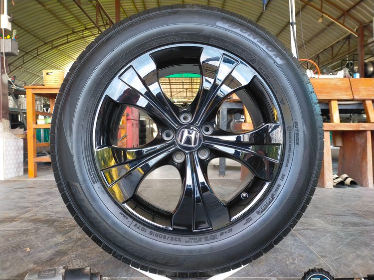 แม็กฮอนด้า ขอบ18 สีอบpowder coat พร้อมยางดันลอป 235 60 18 ปี25 ยางสวยทุกเส้นใส่ CRV g3 g4 g4 g5 g6 รูปที่ 2